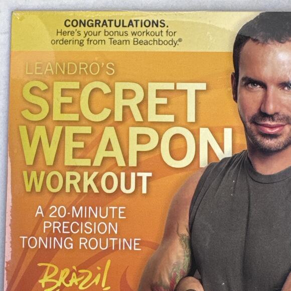Leandro Carvalho Secret Weapon Workout DVD Brazil Butt Lift Beachbody 20 Min New - Picture 3 of 8